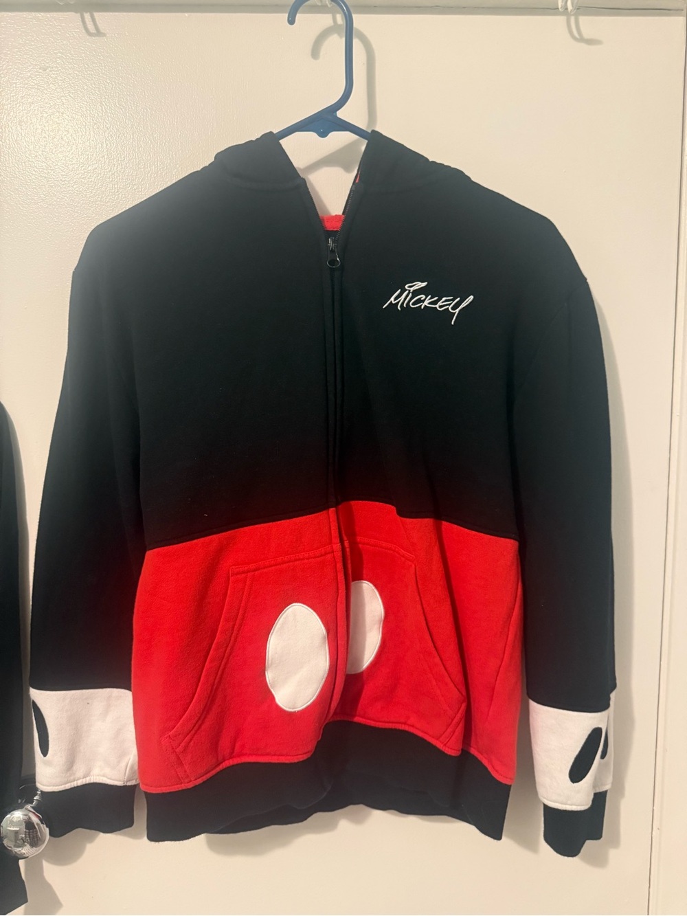Kids Disney Black & Red Mickey Zip-Up Hoodie